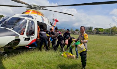 Polri-Kirim-Bantuan-Logistik-Via-Udara,-untuk-Korban-Banjir-Aceh-dan-Sumatera-Utara