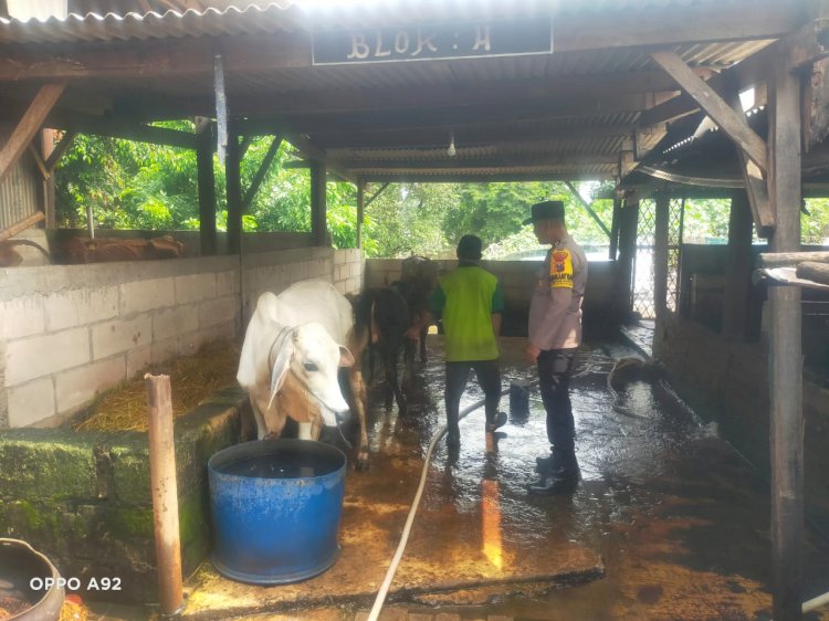 Polsek Taman Polresta Sidoarjo Dukung Warga Kembangkan Peternakan Sapi untuk Ketahanan Pangan