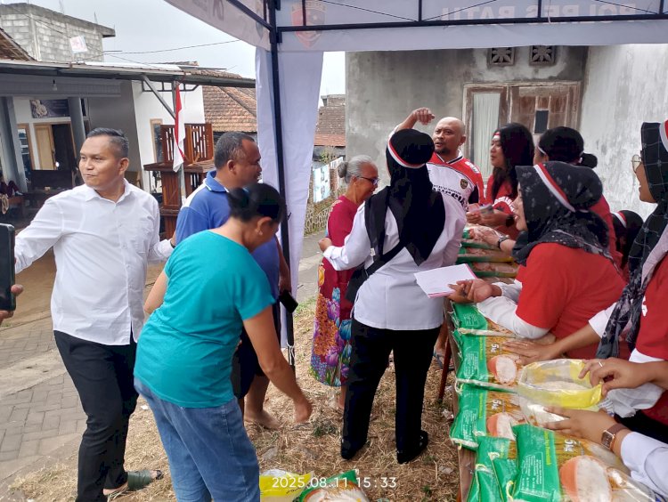 Semarak Kemerdekaan Warnai Gerakan Pangan Murah Polres Batu