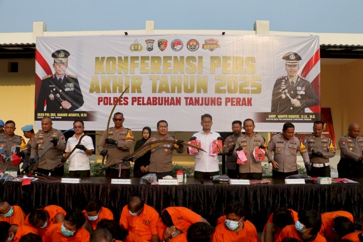 Polres Pelabuhan Tanjung Perak Berhasil Tekan Angka Kriminalitas Hingga 13 Persen di 2025